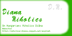 diana miholics business card